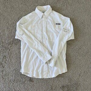 Columbia Men's Plus Tamiami II Long Sleeve Shirt, White